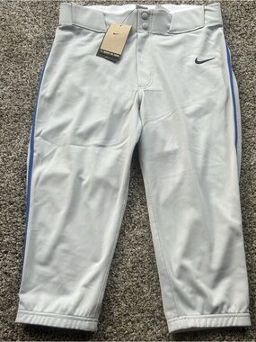 Nike Vapor Select 2 High Piped Baseball Pants Gray Blue Mens Large FZ1375-013